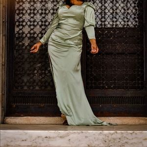 A beautiful green dress!